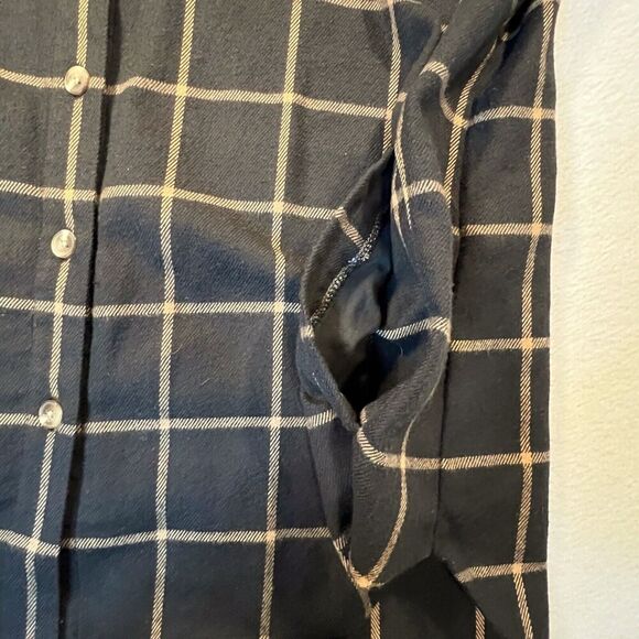 Isaac Mizrahi Live Plaid Black Tan Shacket Long Sleeve Size XL Mid Length - Picture 12 of 16